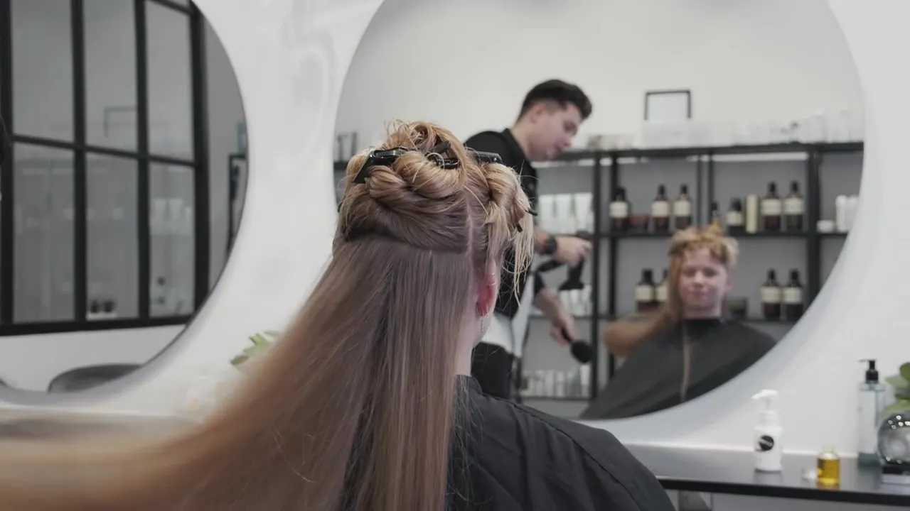 Blowout on long hair